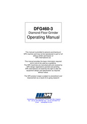SPE DFG460-3 Operating Manual