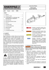 Enerpac EWCH180 Instruction Sheet