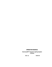 Steris HarmonyAIR G Series Operator's Manual