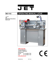 Jet BD-11G Operating Manual