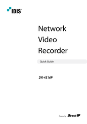 Idis DR-4516P Quick Manual