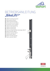Biohort BikeLift Operating Instructions Manual