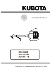 Kubota KBC26-RS Owner's/Operator's Manual