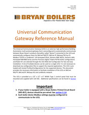 Bryan Boilers UCG Reference Manual