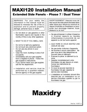 MAXIDRY MAXI120 Installation Manual