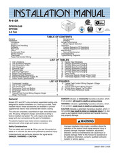 Johnson Controls DPX024 Installation Manual
