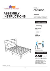 Furniture of America CM7415Q Assembly Instructions Manual