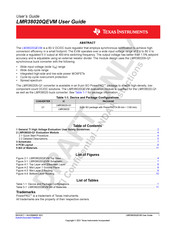 Texas Instruments LM38020QEVM User Manual