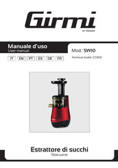 TREVIDEA Girmi SW10 User Manual