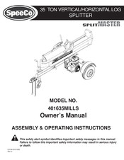 Speeco SPLITMASTER 401635MILLS Owner's Manual