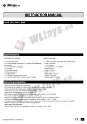 WLtoys UFO SKYLARK V626 Instruction Manual