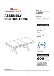 Furniture of America Liberta CM3776T Assembly Instructions Manual