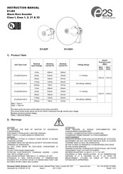 E2S D1xS2HAC230-A Instruction Manual