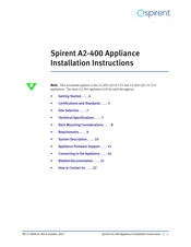 Spirent A2-400 Installation Instructions Manual