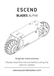 ESCEND BLADES ALPHA Original Instructions Manual