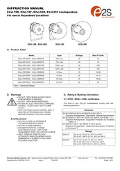 E2S E2xL25RV070 Instruction Manual