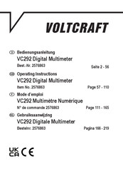 VOLTCRAFT 2576863 Operating Instructions Manual