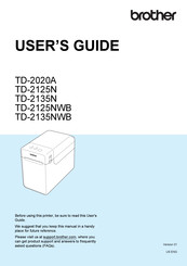 Brother TD-2135N User Manual