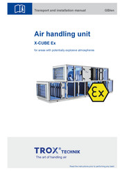 Trox Technik X-CUBE Ex Transport And Installation Manual