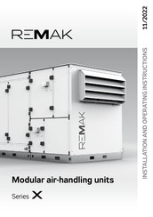 Remak X Series Installation And Operating Instructions Manual