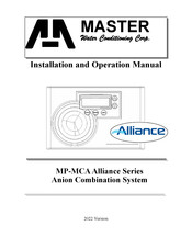 Master Water Conditioning Alliance MP-CSU-40T Installation And Operation Manual
