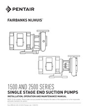 Pentair Fairbanks Nijhuis 2530 Installation, Operation And Maintenance Manual