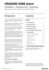 Assa Abloy HSA6500 Installation, Programming, Operating Manual