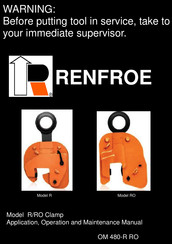 Renfroe R Clamp Application, Operation And Maintenance Manual