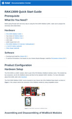 RAK RAK13009 Quick Start Manual