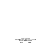 Steris Harmony LED Wall Control Unit Operator's Manual