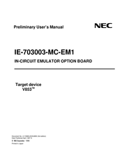 NEC IE-703003-MC-EM1 Preliminary User's Manual