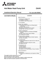 Mitsubishi Electric CAHV-R450YA-HPB-BS Installation & Operation Manual