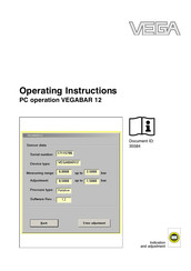 Vega VEGABAR 12 Operating Instructions Manual