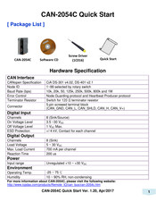 ICP DAS USA CAN-2054C Quick Start Manual