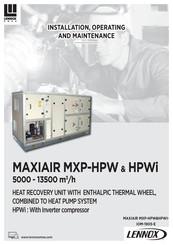 Lennox EMEA MAXIAIR MXP-HPW Installation, Operating And Maintenance Manual