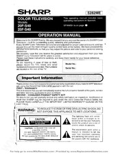 Sharp 25F-S40 Operation Manual