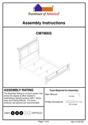 Furniture of America Mandeville CM7986Q-BED Assembly Instructions Manual