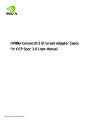 Nvidia Mellanox ConnectX-5 User Manual