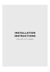 STOVES Gas 60 cm Installation Instructions Manual