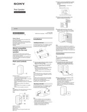 Sony SA-RS3S Operating Instructions