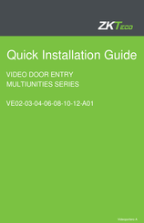 Zkteco MULTIUNITIES VE02-03-04-06-08-10-12-A01 Quick Installation Manual