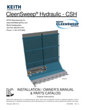 Keith CleenSweep Hydraulic - CSH Owner's Manual & Parts List