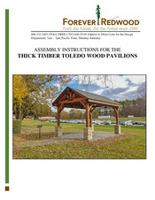 Forever Redwood THICK TIMBER TOLEDO WOOD PAVILIONS Assembly Instructions Manual