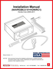 NavTool NAVRGB6.0-VI+HONIRC1 Installation Manual