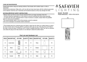 Safavieh Lighting PEHONIX TBL4249A Manual