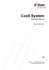 Struers Cooli System 1 Instruction Manual