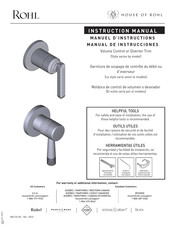 Rohl TENERIFE TTE18W1LMMB Instruction Manual