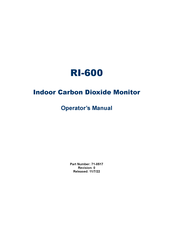 Rki Instruments RI-600 Operator's Manual