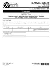 Exmark ULTRAVAC 126-6122 Setup Instructions