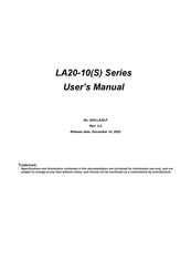 JETWAY LA20-10 Series User Manual